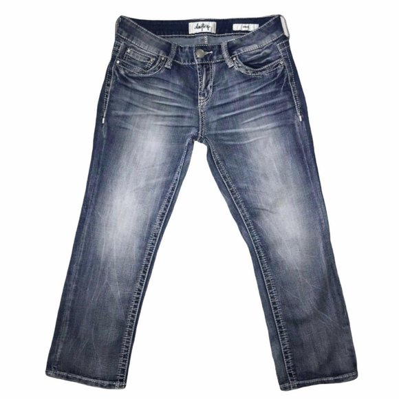 Daytrip Virgo Light Embroidered Crop Jeans 26 23 - Picture 2 of 8